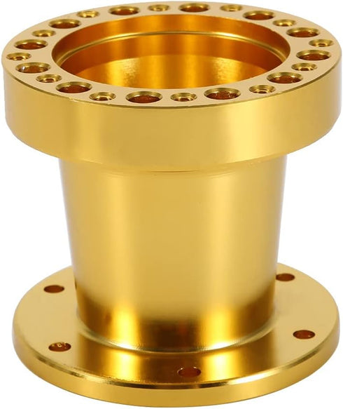 Steering Wheel Hub Adapter?2 Colors 3inch 50mm Universal Car Steering Wheel Hub Aluminum Spacer Steering Wheel Hub Adapter Kit(Gold)...