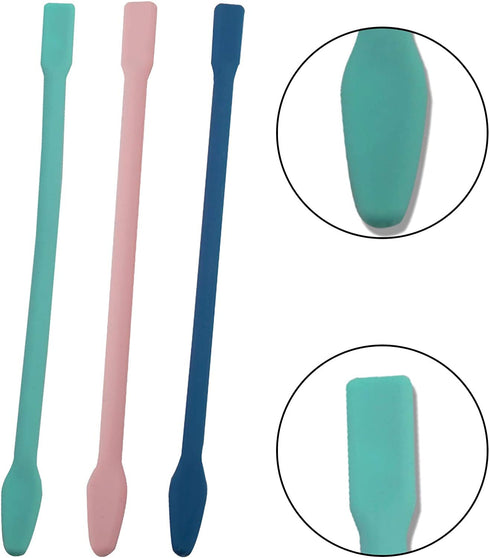 SAVITA 6Pcs 6 Inch Silicone Stir Sticks, Reusable Facial Mask Stirring Sticks Rods for Mixing Resin, Epoxy, Cosmetic, Acrylic Paints, DIY Crafts M...