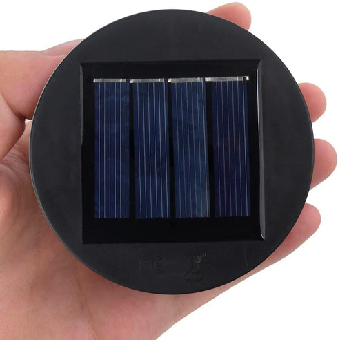 Replacement Solar Light Parts, 2 Pack Solar Lights Replacement Top 3.15in, 8 lumens LED Solar Panel Lantern Lid Lights, Outdoor Lantern Solar Repl...