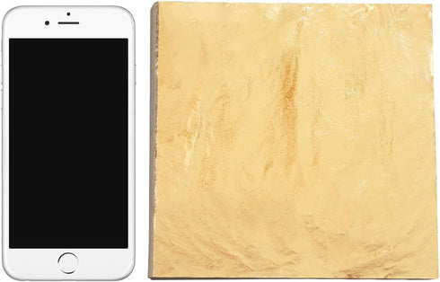 Gold Leaf Sheets, 100 pc 6.3" Gold Foil Paper for Arts Craft, Painting, Gilding, Slime, Nail Design, Furniture Decoration, Resin Jewelry Making...