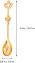 ABOOFAN 8PCS Stainless Steel Golden Coffee Cake Spoon Crown Cake Spoons Small Teaspoon for Ice-Cream, Soup, Salt, Sugar, Tea Stirring...