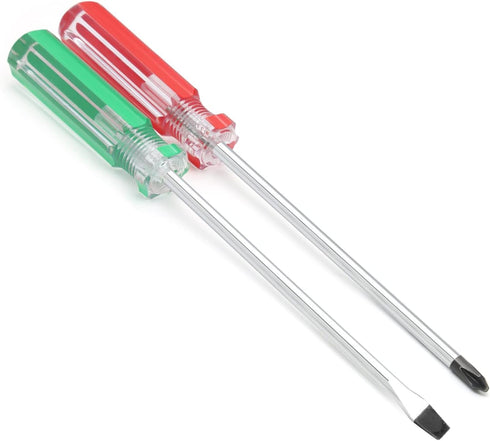 Magnetic Screwdriver Set 2 PCS, 5 Inch Steel Shaft Magnetic 5mm Phillips and Flat Head Tips Screwdriver for Computer Repairing, Automobile Tools a...