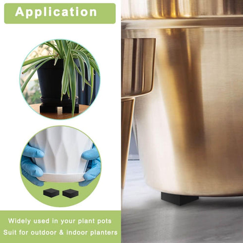 vensovo Planter, 1 Inch Plant Pot Feet for Outdoor Planters - 32 Pack, Rubber Pot Risers Elevate up 1/2 inch, Plant Stand for Medium and Small Pot...