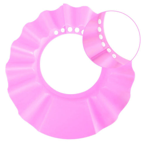 Safe Shampoo Shower Bathing Protection Bath Cap Soft Adjustable Visor Hat for Toddler, Baby, Kids, Children (pink)...
