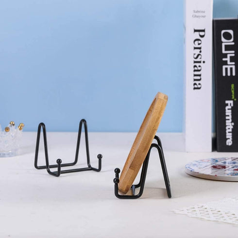 Plate Stands for Display - Iron Easel Stand Plate Holder Display Stand Picture Frame Stand for Pictures | Photo|Decorative Plate |Dish | Tabletop ...