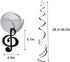 12 Pieces Musical Note Hanging Swirl, Music Theme Foil Ceiling Hanging Streamers Party Decorations for Boys Girls Adults Music Birthday Party Wedd...