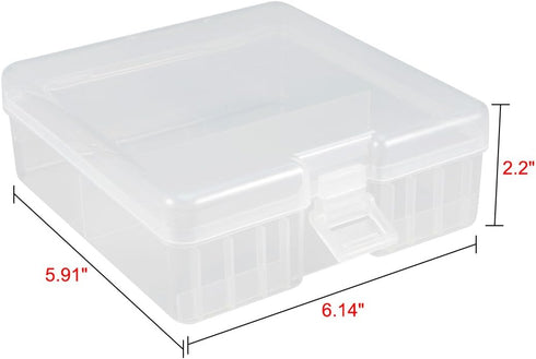 uxcell Hard Plastic Large Battery Storage Box Holder Organizer Protective Container for AAA/AA/C/D/9V Batteries...