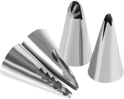 7Pcs Cake Decorating Icing Piping Nozzles Set Stainless Steel Cream Icing Piping Tips DIY Pastry Fondant Baking Tool Cake Decorating Supplies...