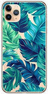 Blingy's for iPhone 12 Pro Case (6.1 inch), Tropical Palm Leaves Pattern Cute Floral Jungle Style Transparent Soft TPU Protective Clear Case Compa...