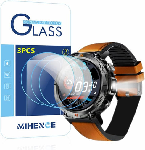 Screen Protector Compatible for KE5 / KE3 1.45'' Smartwatch, 9H Tempered Glass Protective Film Compatible for EIGIIS KE3 / LaNikar DWTKE3 / KE3 1....