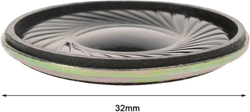 YXQ 1W 8 Ohm Micro Internal Speaker Loudspeaker 32mm Dia Round Metal Shell with Wire (4Pcs)...