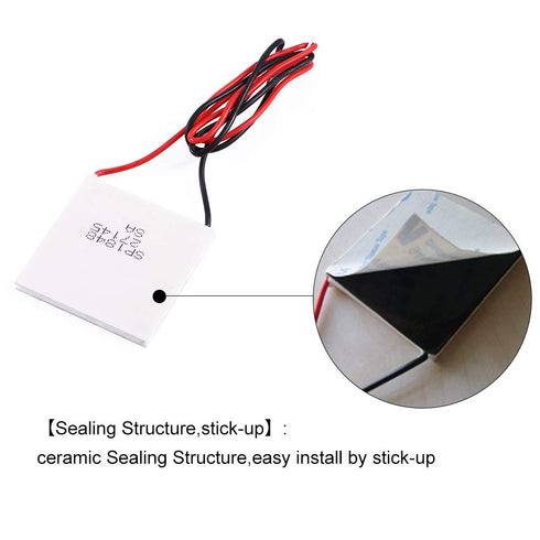 Thermoelectric Peltier Module, High Temperature Thermoelectric Power Generator Peltier TEG 150?,White 40x40mm...