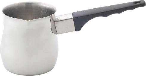 Fino Stainless Steel Turkish Coffee Pot - Professional 18/8 Warmer for Stovetop Coffee, Milk, Tea, Hot Chocolate - Delicious Daily Beverages - 12-...