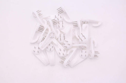 20PCS White Durable Assorted Concrete Hard Wall Photo Album Picture Hanging Kit Picture Frame Nail Hook Hanger Plastic Wall Hook Seamless Nail...