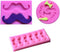 3Pcs/Set Mustache & Bow Tie Cake Fondant Mold, Moustache Necktie Silicone Mold Little Man Baby Shower Cupcake Topper Decoration Boy 1st First Birt...