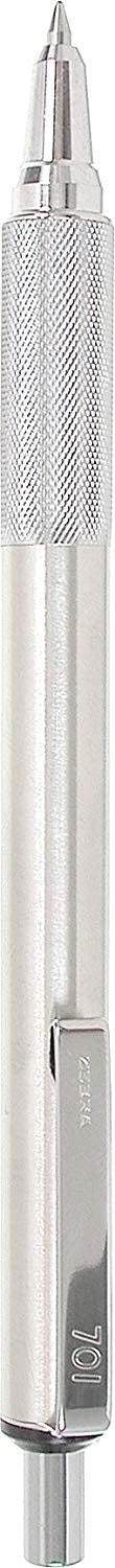 Zebra Pen Model F/M 701 Mechanical Pencil and Ballpoint Pen Set, Stainless Steel, Fine Point, 0.7mm Lead, Designer Metal Clip, Refillable, Pack of...