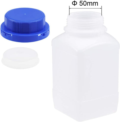 uxcell Plastic Lab Chemical Reagent Bottle 750ml/25.4oz Wide Mouth Sample Sealing Liquid Storage Container Translucent...