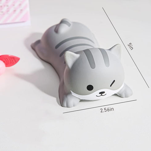 Cute Wrist Rest Support for Mouse Keyboard Computer Elbow Pad Arm Rest for Desk Ergonomic Kawaii Office Supplies Slow Rising PU Mouse Pad Cat...