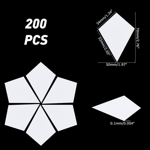 arricraft 200 Pcs Trapezoid Paper Quilting Templates, Handmade English Paper Piecing Trapezoid Patchwork Template for DIY Patchwork Sewing Crafts...