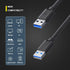USB 3.0 Male to Male Cable Heavy Duty - 5 Feet Double Sided USB Cord Male to Male for Hard Drive Enclosures, DVD Player, Laptop Cooler and More (5...