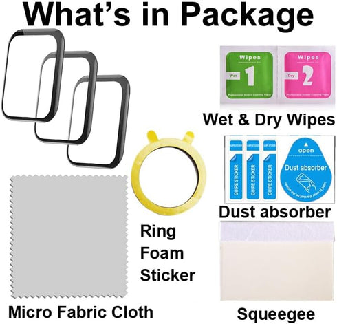 Compatible with OYV TGW101 1.83”, 3D Smart Watch Screen Protectors, 3 Piece, Full Coverage, Anti-shatter...