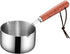 Stainless Steel Sauce pan, Mini Milk Warmer Pot Soup Pan with Wooden Handle Small Saucepan for Butter Warmer Heating Milk Cooking Sauce (80ml)...