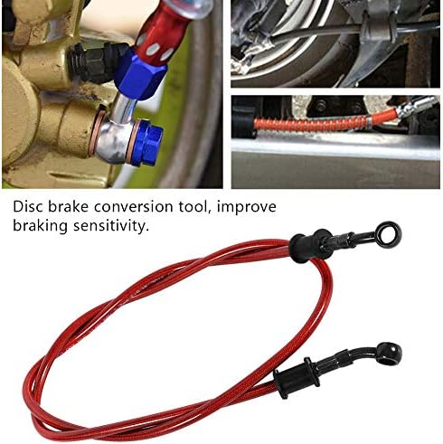 50cm - 200cm Brake Oil Gas Line Pipe, Motorcycle Braided Steel Brake Clutch Oil Hoses Line Pipe for Motorcycle Pit Dirt Bike Enduro Motocross Stre...