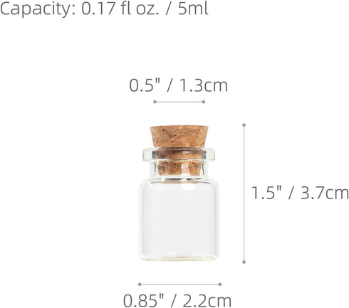 Magic Season Decorative Glass Bottles (12 Pcs / 0.17 fl oz.)...