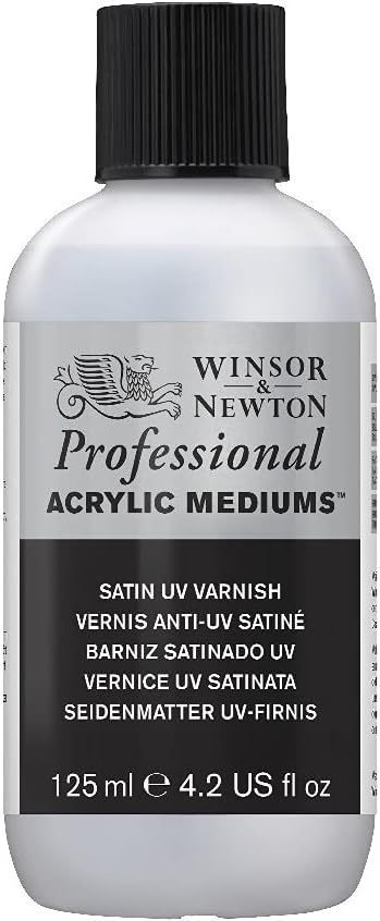 Winsor & Newton Professional Acrylic Medium, Satin UV Varnish, 125ml (4.2-oz)...