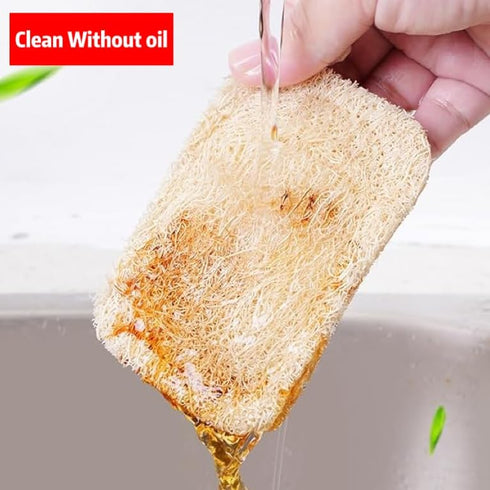 Loofah Sponge Dishwashing Brush,5-Piece Set,Suitable for Kitchen Cleaning dishwashing and Bathroom Cleaning Soft and Natural luffa,100% Plastic-Fr...