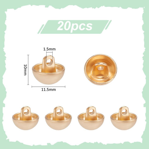 PH PandaHall 20Pcs 11.5mm Diameter Sewing Buttons Metal Button Blazer Half Round Sport Woolen Buttons Set Woolen Coat Jacket Decorative Buttons fo...