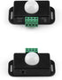 QWORK Motion Sensor LED Switch (2 Pack), 12-24V, 6A, Adjustable Delay Time, 5-8M Induction Distance, 60° Field of View, for LED Strip Lighting, Wa...