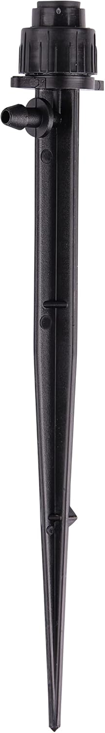 Raindrip R153CT Adjustable Flow Bubbler, Non-Pressure Compensating Emitter, Full-Circle Pattern, Fan Spray, with 1/4-Inch Barbed Inlet on 5-Inch S...