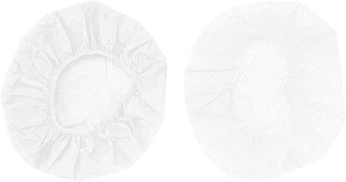 100Pcs White Non-Woven Sanitary Headphone Ear Cover, Disposable Super Stretch Covers Washable, for Most On Ear Headphones Earpads (6.5 cm/ 2.6 Inc...