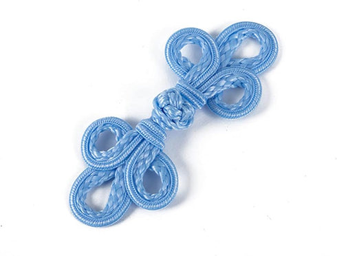 5 Pairs/Pack Chinese Knots Frog Buttons Closure Sewing Buttons Fastener for DIY Sewing (17 Light Blue)...