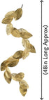 Serene Spaces Living Gold Magnolia Leaf Garland, Ornament for Holiday Décor, Measures 48" Long...