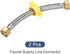 Faucet Supply Hose Connector (200mm/8") 2Pcs, 304 Stainless Steel G1/2 Female to G1/2 Female Water Supply Hose Brass Nut - for Kitchen Bathroom...