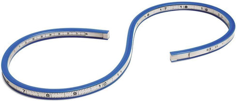 40cm Flexible Curve Ruler Woodworking, Plastic Measure Tool for Drafting Engineering Drawing- Multi Color...