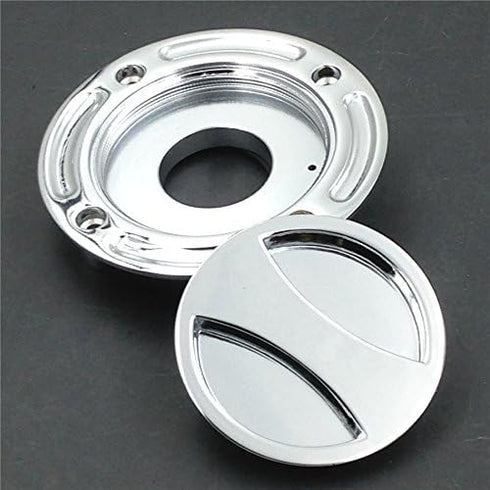 HTTMT MT249-042-CD Chrome Keyless Gas Cap Twist Off Fuel Tank Cap Compatible with 1997-2003 Suzuki GSX-R 600 1996-2003 GSX-R 750 2001-2002 GSX-R 1...