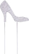 High-heeled Shoes Cake Topper Cupcake Topper Glitter Alloy Rhinestone for Birthday Party Cake Pick Food Decoration Supplies - Silver...