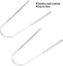 2Pcs Stainless Steel Tongue Scrapers,U Shaped Tung Scraper Tounge Scrapper Bad Breath Removal Oral Health Protection Tongue Cleaner...