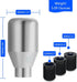 (Silver) 5 Speed Weighted Manual Universal Automatic Shifter Shift Knobs Lever with 3 Adapters Fit Compatible with Manual Cars Most Automatic Cars...