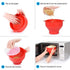 Collapasable Silicon Popcorn Popper Bowl for Microwave with Lid Handle - Resuable BPA free and Dishwasher safe - Silicon Popcorn Popper Maker - 10...