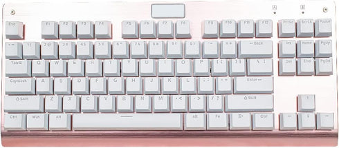 Granvela ABS Keycaps Set for Mechanical Keyboards, 104 Keys | for RGB Backlit | ANSI US-Layout | Campatible with 100% 75% 65% 60% MX Keyboard-Whit...