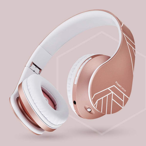 PowerLocus Bluetooth Over-Ear Headphones, Wireless Stereo Foldable Headphones Wireless and Wired Headsets with Built-in Mic, Micro SD/TF, FM for i...