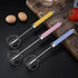 Stainless Steel Semi-automatic Egg Whisk - 3PCS Hand Push Rotary Whisk Blender (Purple)...
