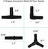 JIH Aquarium Airline Tubing Connectors Black Plastic,Standard 3/16" air tubing (J-Black4-40)...