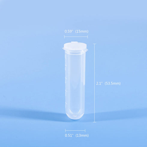 50 Pack 5ml Plastic Sample Vials, Test Tubes with lids, Vial Tube Storage Container for Liquid Fragrance Beads...