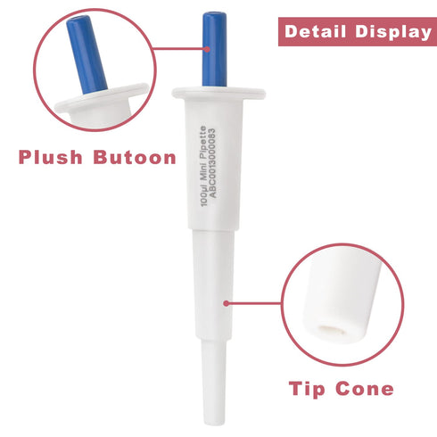 ONiLAB Mini Fixed Volume Pipette Manual Single Channel Pipettor, Laboratory Micro Pipette ?Micropipette Volume 100?l Blue...