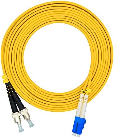 2Meters 6ft LC to ST Duplex 9/125 Single-Mode Fiber Optic Cable Jumper Optical Patch Cord LC-ST...